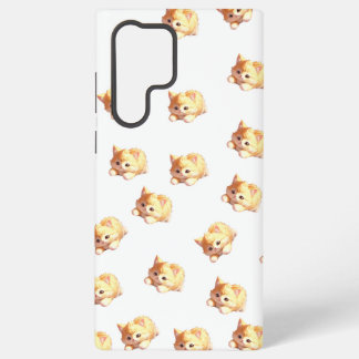 Funda Para Samsung Galaxy S22 Ultra Fluffy Kitten Cute Pattern Phone Case