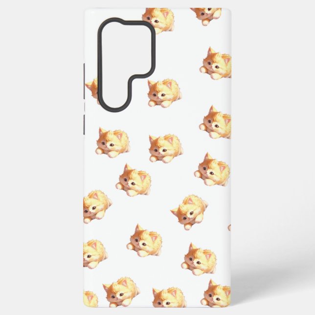 Funda Para Samsung Galaxy Fluffy Kitten Cute Pattern Phone Case (Reverso )