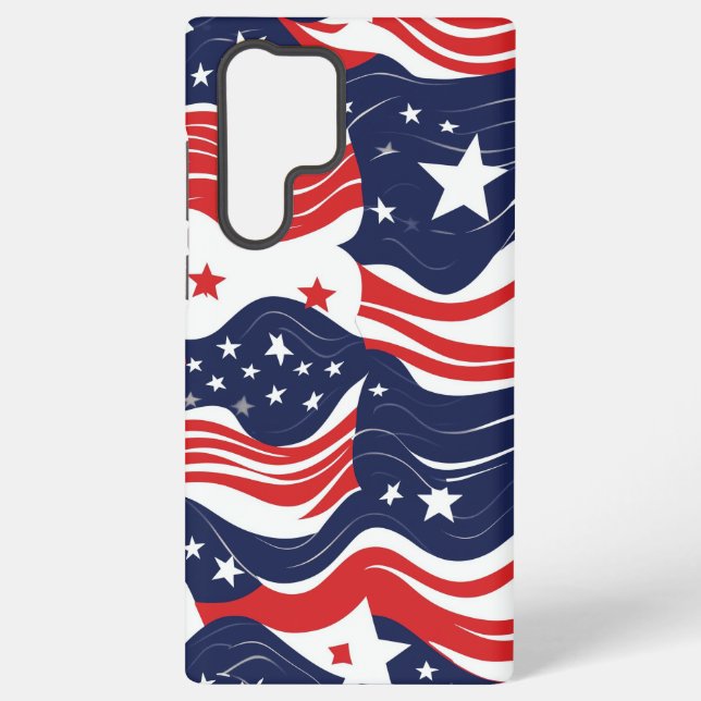 Funda Para Samsung Galaxy Flujo patriótico (Reverso )