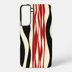 Funda Para Samsung Galaxy S22+ Flujo y reflujo - Rojo y crema