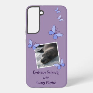 Funda Para Samsung Galaxy S22+ Flutter de mariposa fotográfica personalizado