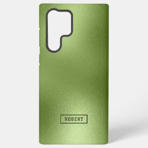 Funda Para Samsung Galaxy S22 Ultra Fondo abstracto monograma verde brillante moderno