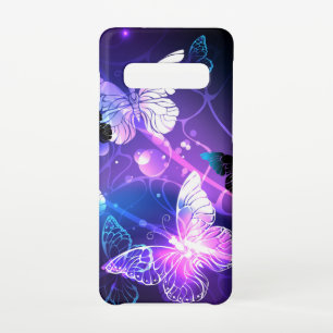 Funda Para Samsung Galaxy S10 Fondo con mariposas nocturnas