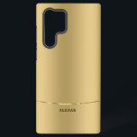 Funda Para Samsung Galaxy S22 Ultra Fondo de oro metálico minimalista<br><div class="desc">Sencilla imagen moderna y elegante de un fondo de oro metálico. Acento dorado brillante</div>