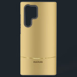 Funda Para Samsung Galaxy S22 Ultra Fondo de oro metálico minimalista<br><div class="desc">Sencilla imagen moderna y elegante de un fondo de oro metálico. Acento dorado brillante</div>