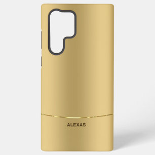 Funda Para Samsung Galaxy S22 Ultra Fondo de oro metálico minimalista