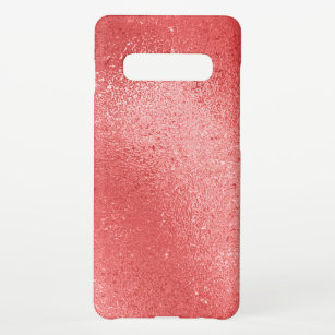 Funda Para Samsung Galaxy S10+ Fondo de textura iridiscente rojo