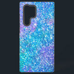 Funda Para Samsung Galaxy S22 Ultra Fondo falso morado y azul purpurina<br><div class="desc">Imagen de una textura purpurina con tonos morados,  azules y verdes.</div>