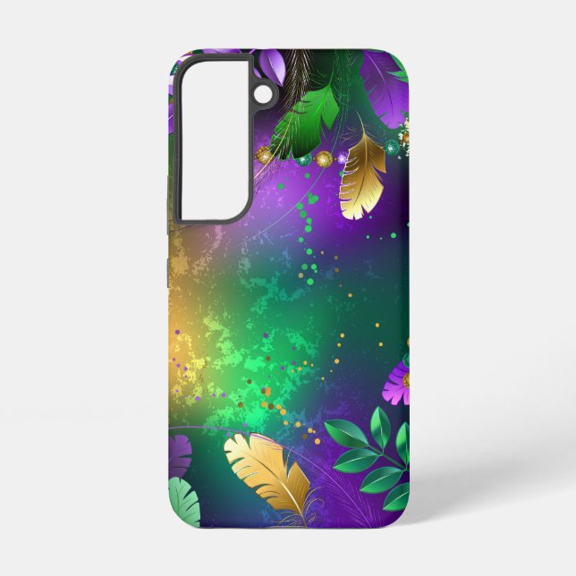 Funda Para Samsung Galaxy Fondo irlandés mardi gras con cuentas (Reverso )