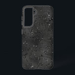 Funda Para Samsung Galaxy S21 Fondo purpurinoso monocromático negro<br><div class="desc">Fondo purpurinoso monocromático negro con un patrón abstracto. Diseño de cristal moderno Guay.</div>