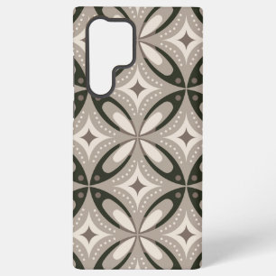 Funda Para Samsung Galaxy S22 Ultra Formas geométricas retro beige y marrón