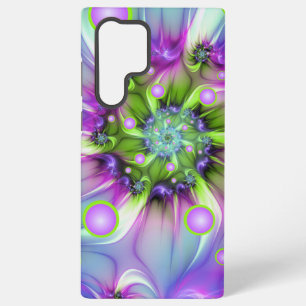 Funda Para Samsung Galaxy S22 Ultra Formas redondas en espiral coloridas arte fractal