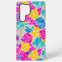 Formas y líneas geométricas en color vibrante