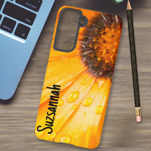 Funda Para Samsung Galaxy S21 Foto floral de cierre de la naranja africana Daisy