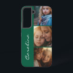 Funda Para Samsung Galaxy S22 Foto personalizado Personalizada Verde Forestal<br><div class="desc">Eleva tu Samsung Galaxy S22 con nuestro personalizado foto personalizada funda verde del bosque. Este elegante y elegante funda muestra sus recuerdos favoritos con tres franjas fotográficas personalizadas y un espacio para su nombre. Toque personalizado: agregue sus fotos y nombres favoritos para un aspecto verdaderamente único. ¡Haz que tu teléfono...</div>