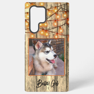 Funda Para Samsung Galaxy S22 Ultra Fotomontaje personalizado rústico cuadrado de cach