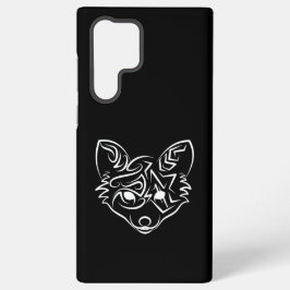Funda Para Samsung Galaxy S22 Ultra Fox tribal negra y blanca
