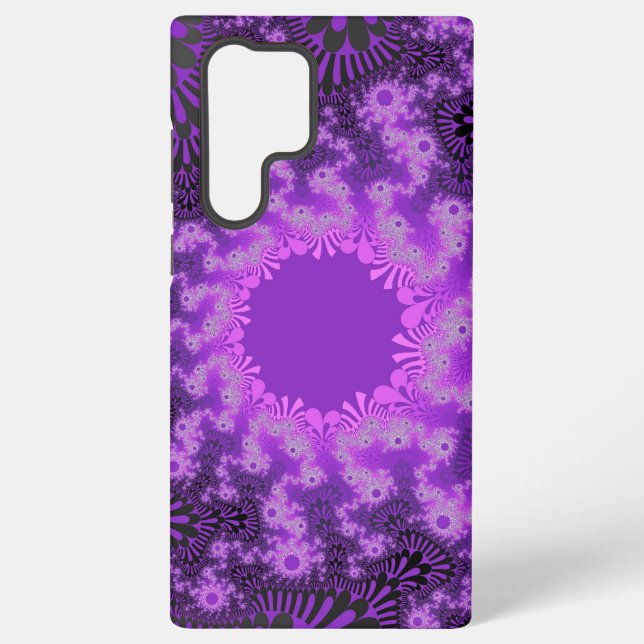 Funda Para Samsung Galaxy Fractal Púrpura Colorido (Reverso )