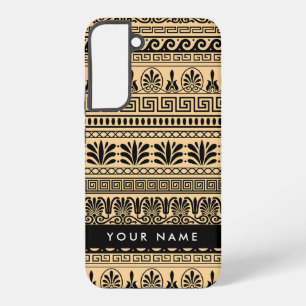 Funda Para Samsung Galaxy S22+ Fret griego, llave mixta de meandro, marrón, tu no