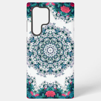 Funda Para Samsung Galaxy S22 Ultra Fuente de agua para jardín con flores rojas diseño