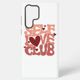 Funda Para Samsung Galaxy S22 Ultra Fuente ondulada de los 70 "Self Love Club" Corazon