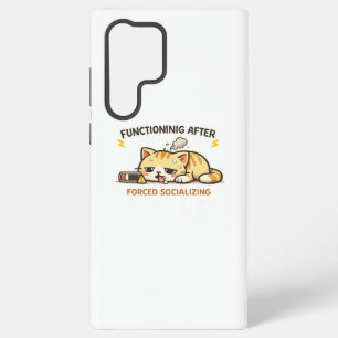 Funda Para Samsung Galaxy S22 Ultra Funcionando Después de Socializar a la Fuerza Gato
