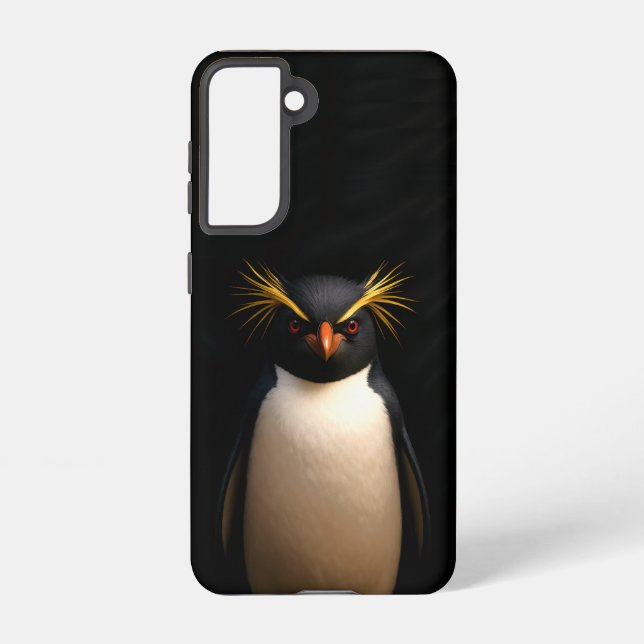 Funda Para Samsung Galaxy Funda Black 4 Luxe Galaxy S21, Rockhopper Penguin (Reverso )
