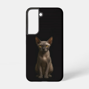 Funda Para Samsung Galaxy S22 Funda Black 4 Luxe Galaxy S22, Gato Sphynx
