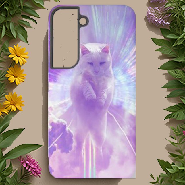Funda Para Samsung Galaxy Funda de arte de la galaxia surrealista del gato p (Subido por el creador)
