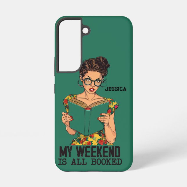 Funda Para Samsung Galaxy Funda de arte pop, mi fin de semana se llena, (Reverso )