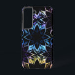 Funda Para Samsung Galaxy S22 Funda de flor geométrica de joyas místicas<br><div class="desc">Adorna tu teléfono con un toque de lujo cósmico. Este estuche de teléfono resistente y brillante presenta un cautivador patrón abstracto de formas geométricas intrincadas, que recuerdan a flores místicas o estallidos. El diseño tiene una impresionante calidad iridiscente, con facetas luminosas que brillan en violetas violetas, blues eléctrico, teals y...</div>