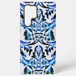Funda Para Samsung Galaxy S22 Ultra Funda de galaxia Samsung Blue Leaf Desplazado