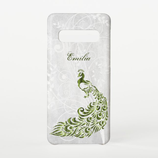 Funda Para Samsung Galaxy Funda de galaxia Samsung personalizado Peacock Ver (Reverso)