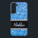 Funda Para Samsung Galaxy S22  Funda de Galaxy S22  de salida prohibida: personal<br><div class="desc">Deslumbrar a todos con este impresionante purpurina azul impreso y funda Samsung Galaxy S22  con trozos de gema. Personalizar con tu nombre para un aspecto verdaderamente único y glamuroso. Este funda no sólo protege tu teléfono,  sino que también le añade un toque de lujo a tu estilo de vida.</div>
