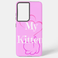 Funda de gatito rosa ultrafunda Samsung S21