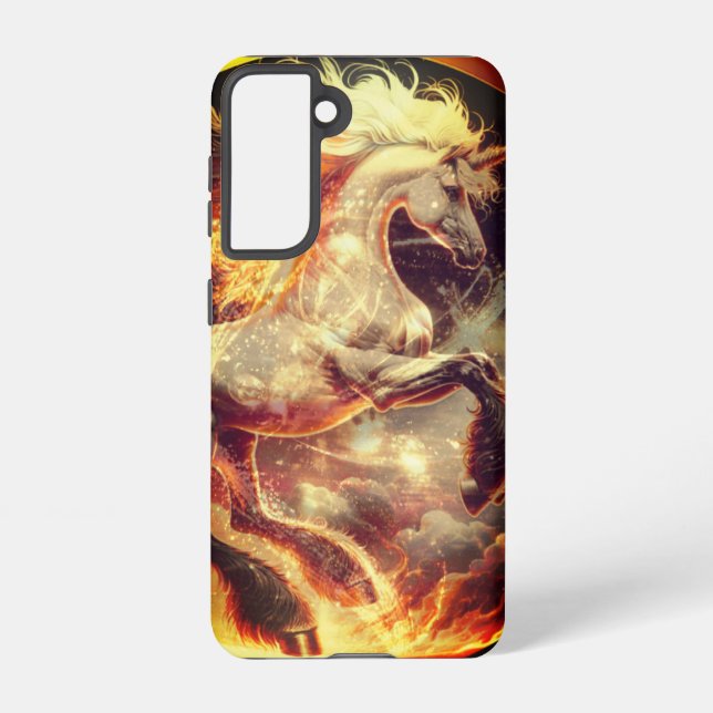Funda Para Samsung Galaxy Funda Galaxy S21 Fire Unicorn (Reverso )