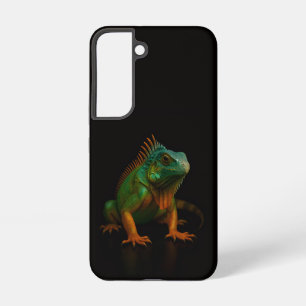 Funda Para Samsung Galaxy S22 Funda Galaxy S22 Black 4 Luxe, Iguana Verde