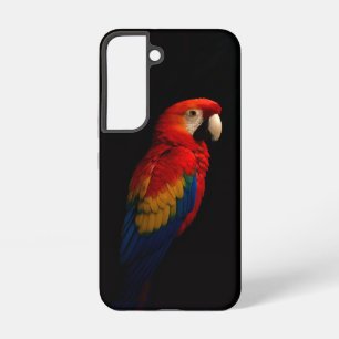Funda Para Samsung Galaxy S22 Funda Galaxy S22 Black 4 Luxe, Loro Escarlata