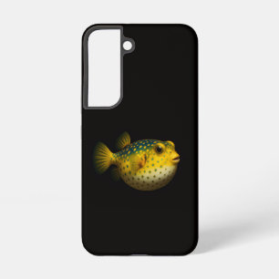 Funda Para Samsung Galaxy S22 Funda Galaxy S22 Black 4 Luxe, Pez globo amarillo