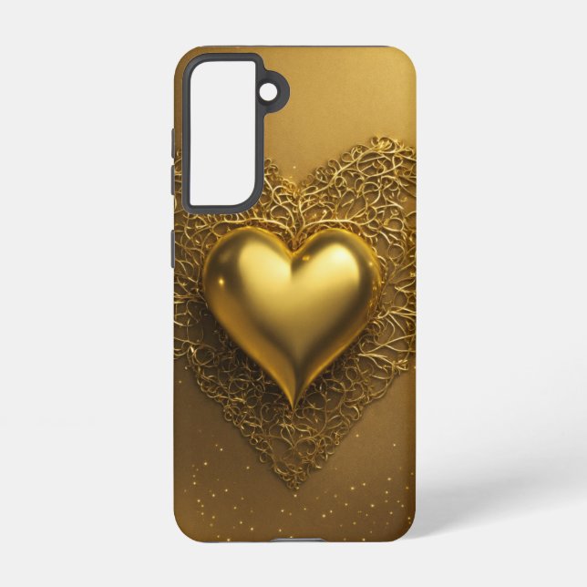 Funda Para Samsung Galaxy Funda móvil Dreamy Golden Heart Samsung (Reverso )