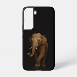 Funda Para Samsung Galaxy S22 Funda negra 4 Luxe para Galaxy S22, Elefante indio