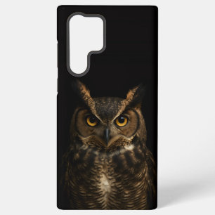 Funda Para Samsung Galaxy S22 Ultra Funda negra 4 Luxe para Galaxy S22 Ultra, búho de