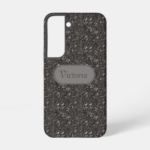 Funda Para Samsung Galaxy S22 Funda para Galaxy S22 Gris Ceniza con Patrón Flora