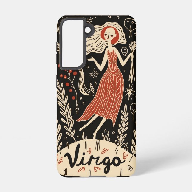 Funda Para Samsung Galaxy Funda para teléfono Samsung Virgo Celestial Arte d (Reverso )