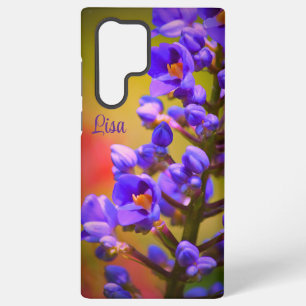 Funda Para Samsung Galaxy S22 Ultra Funda Samsung de flor morada personalizada