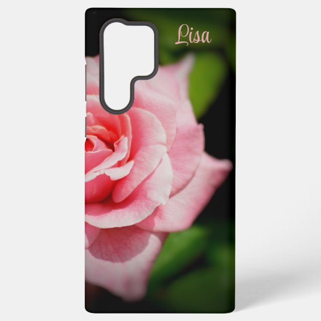 Funda Para Samsung Galaxy Funda Samsung de la flor rosa rosa personalizada (Reverso )