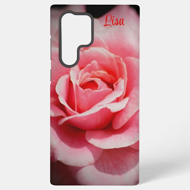Funda Para Samsung Galaxy Funda Samsung de la flor rosa rosa personalizada (Reverso )