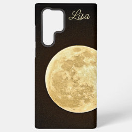 Funda Para Samsung Galaxy S22 Ultra Funda Samsung de la luna amarilla personalizada
