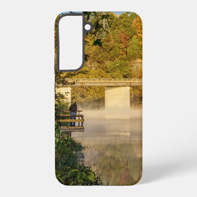 Funda Para Samsung Galaxy Funda Samsung de la Pesca de Otoño de Lake Springf (Reverso )