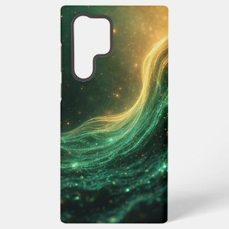 Funda Para Samsung Galaxy S22 Ultra Funda Samsung de onda elegante en negro, verde y d
